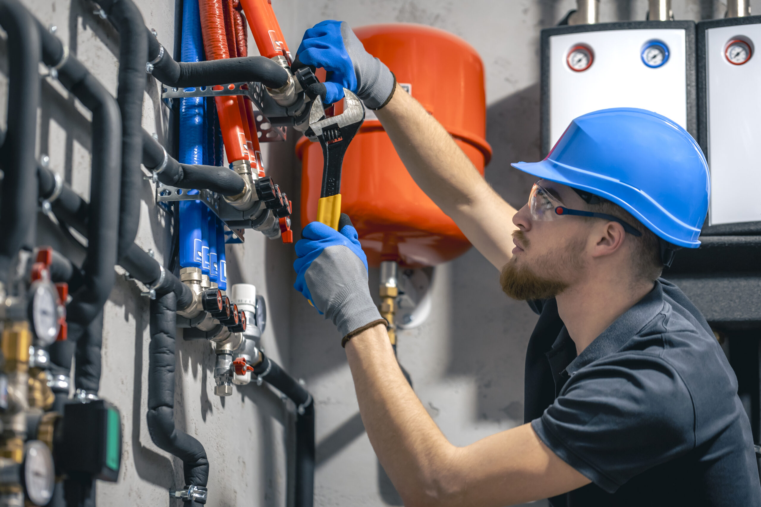 Expert plumber performing leak detection in Anaheim, CA